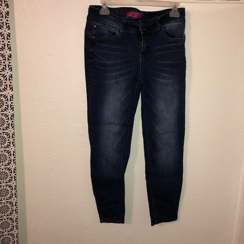 Dark blue jeans